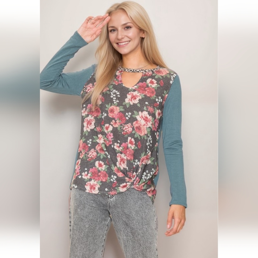 NWT Floral Long Sleeve Women's Top